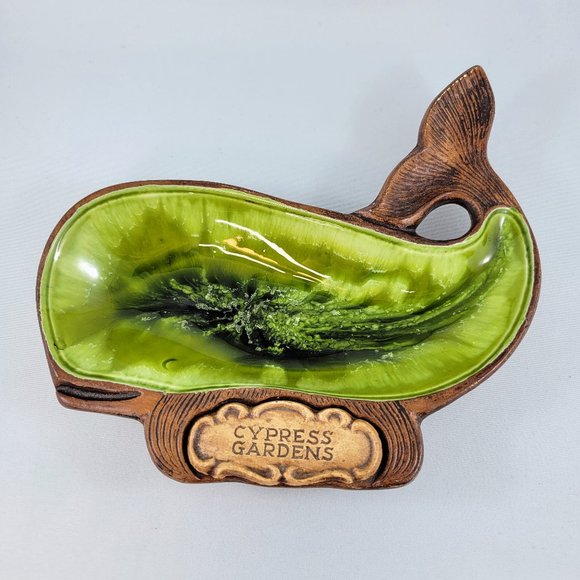 Florida Treasure Craft Treasure Craft Cypress Garden Dish Ceramic Souvenir Whale - Picture 2 of 10